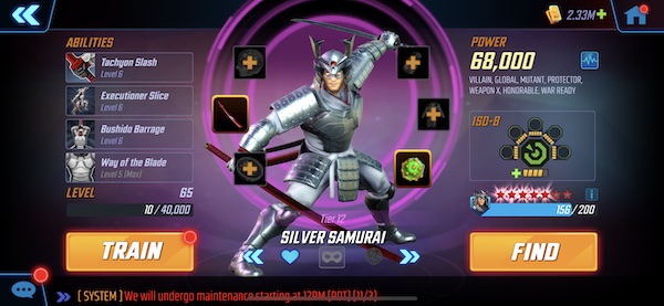 MSF: Best Iso-8 for Silver Samurai